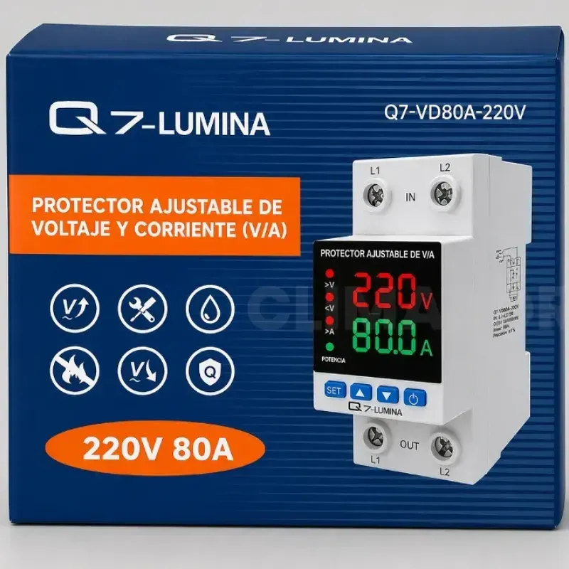 Protector de Línea Q7 220 V 80 A